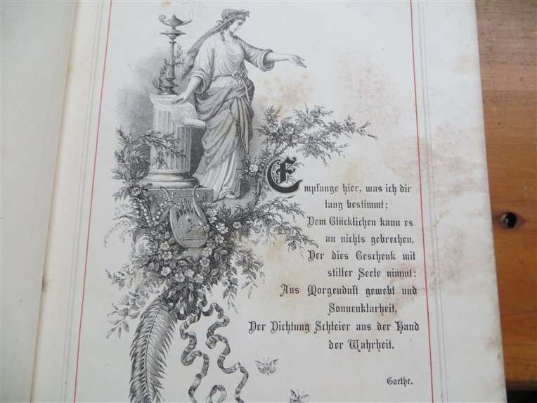 1879 - Album Deutscher Lyrik - Illustrated - Cover damaged