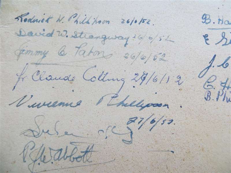1952 Union Castle Line Menu - Autographed - Warwick Castle