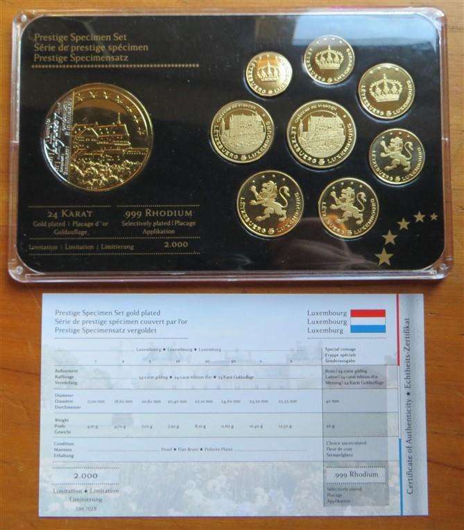 Luxembourg Euro Prestige Set - Gold Plated