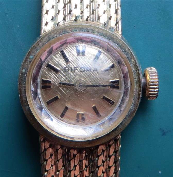 Vintage Bifora Ladies Gold Plated Watch - Do not know if working