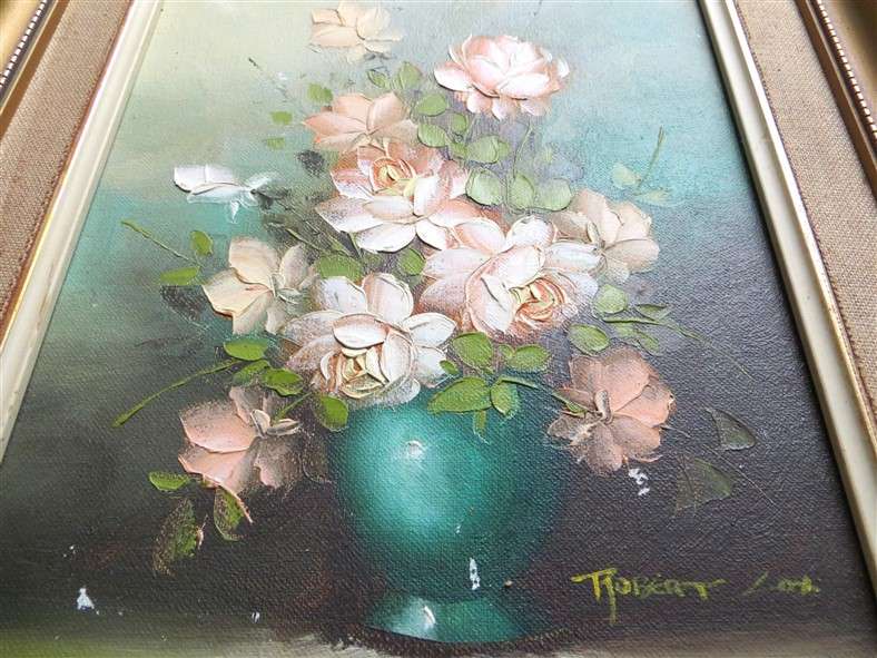 Original Robert Cox - Framed Roses - Chip on frame