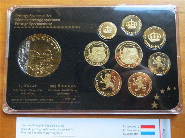 Luxembourg Euro Prestige Set - Gold Plated