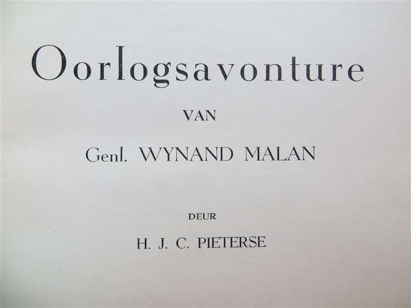 Boer war - Oorlogsavonture van Genl. Wynand Malan - H.J.C Pieterse