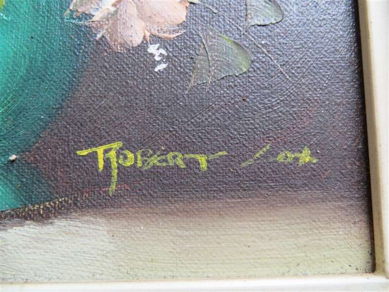 Original Robert Cox - Framed Roses - Chip on frame