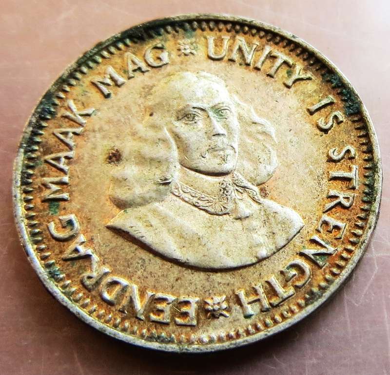 1961 SA Silver 2 1/2 Cents Coin