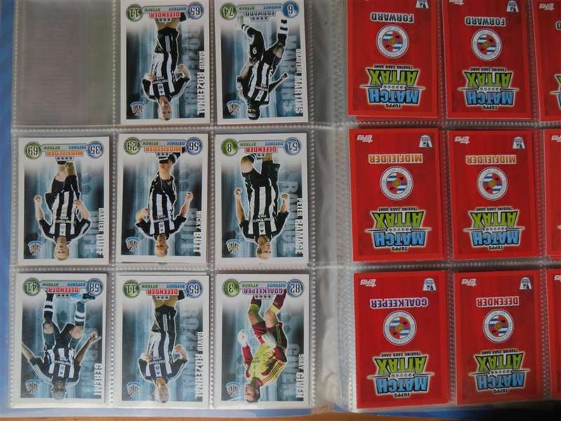 114 x Topps  2007/8 Match Attax Soccer Cards in Album