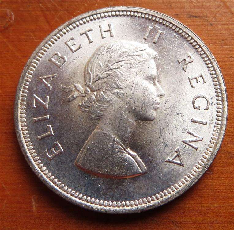 1955 SA Union 2/6 Shillings Halfcrown Silver - Condition