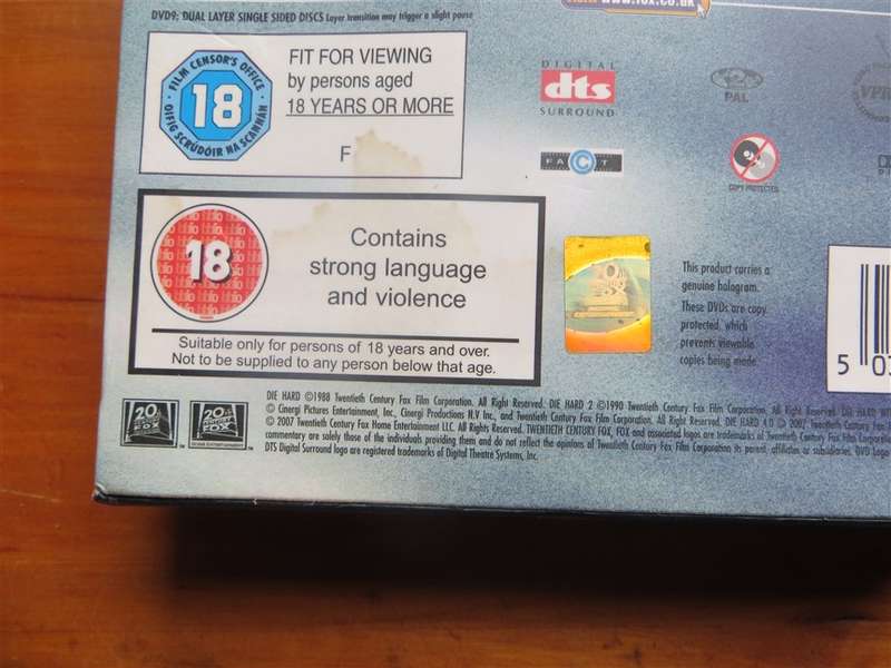 Die Hard Movies 4 x DVD Box Set - 1 Bid