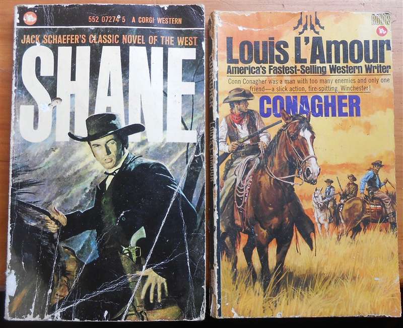 2 x Westerns - Shane + Conagher - Louis L'AMour & J.Schaefer