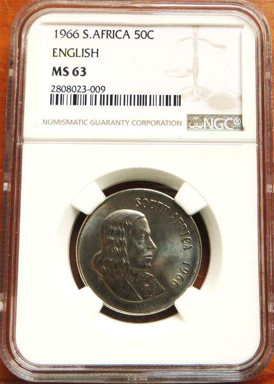 1966 50c English - NGC Graded MS63 - Only 1 in this grade and only 7 Higher