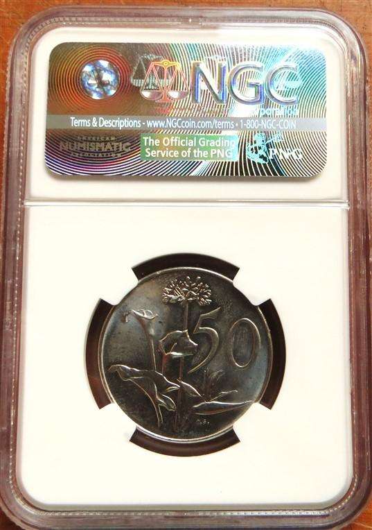 1966 50c English - NGC Graded MS63 - Only 1 in this grade and only 7 Higher