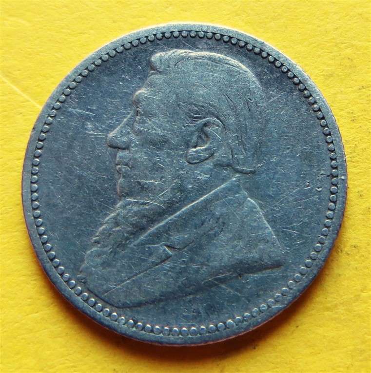 1893 ZAR 0.925 Silver 6d Six Pence Coin
