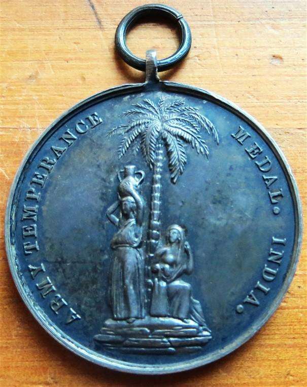 1897 Silver Army Temperance Assoc. Medal - India - Watch & Be Sober