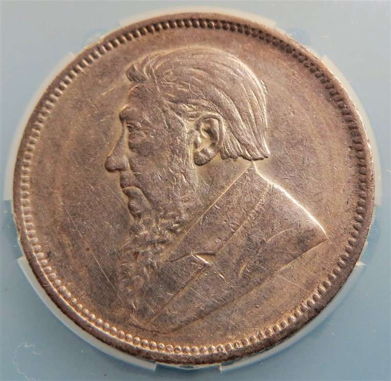 ZAR 1897 2 Shillings Florin Silver SANGS XF45