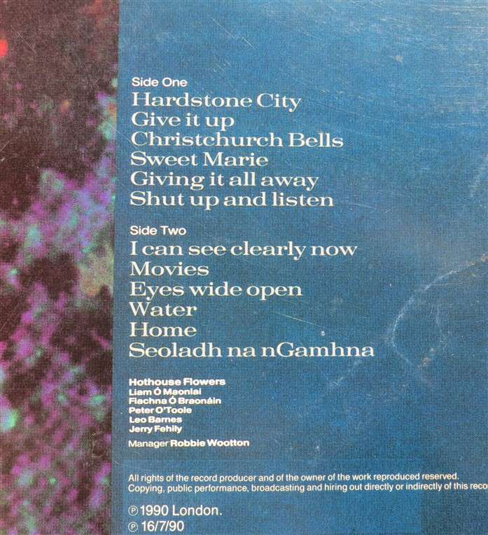 hothouse flowers Home Vintage Vinyl LP - VG