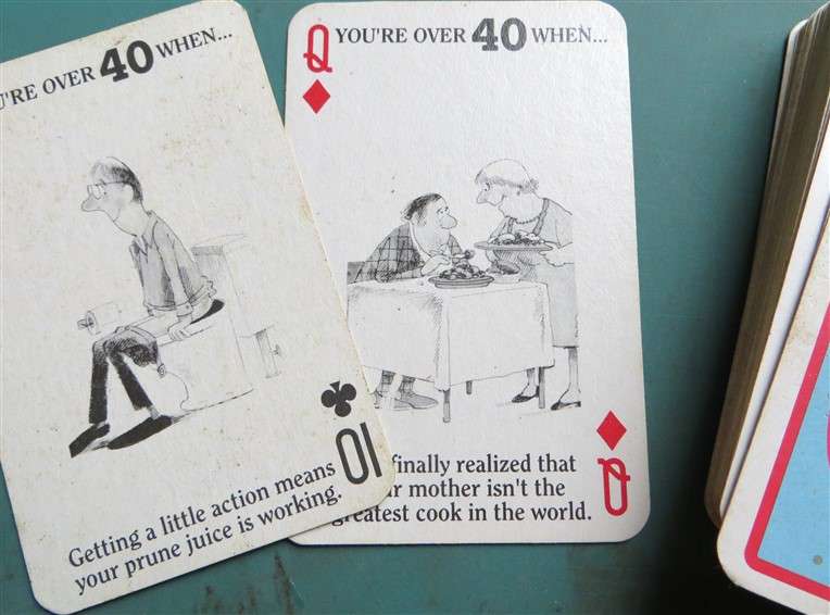 You Know Your Over 40 When - Pack of Playing Cards