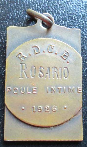 1926 R.D.C.B Rosario Poule Intime Medal