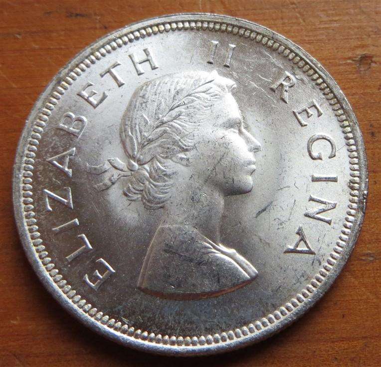 1955 SA Union 2/6 Shillings Halfcrown Silver - Condition