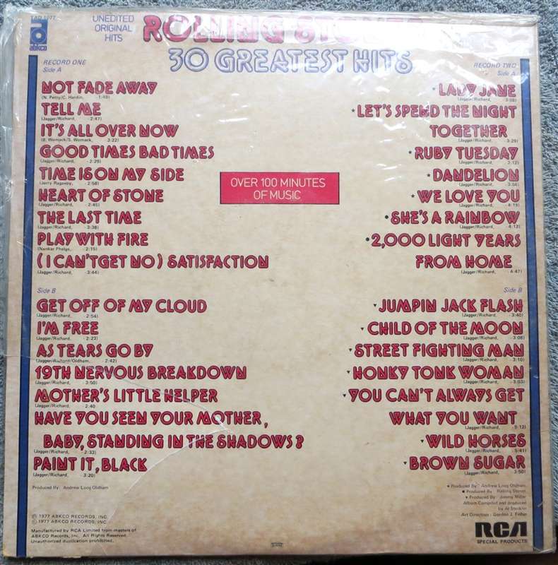 Rolling Stones - Greatest Hits 2 x Vintage Vinyl LP Set - VG
