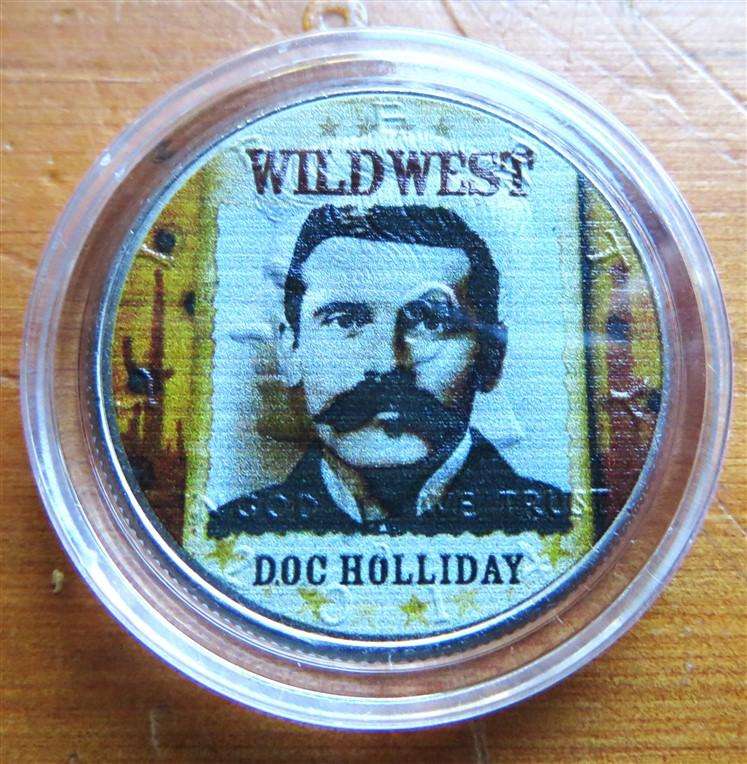 USA Half Dollar Wild West Series - Colorised Doc Holiday + Certificate