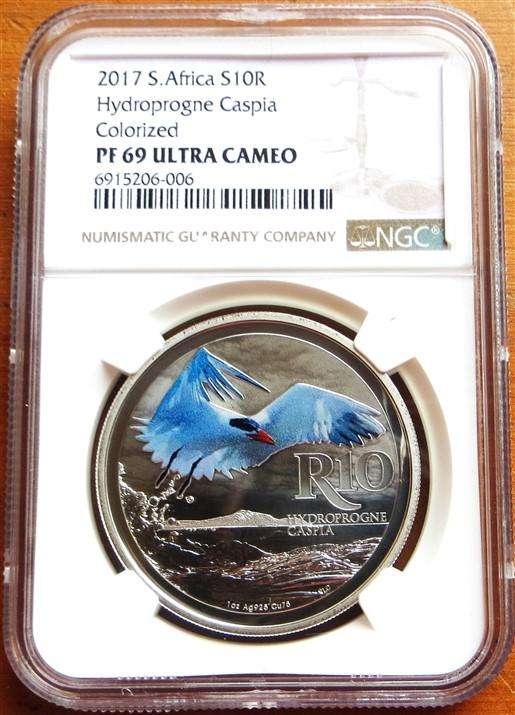 2017 Hydroprogne Caspia Silver Colorized PF69Ultra Cameo NGC