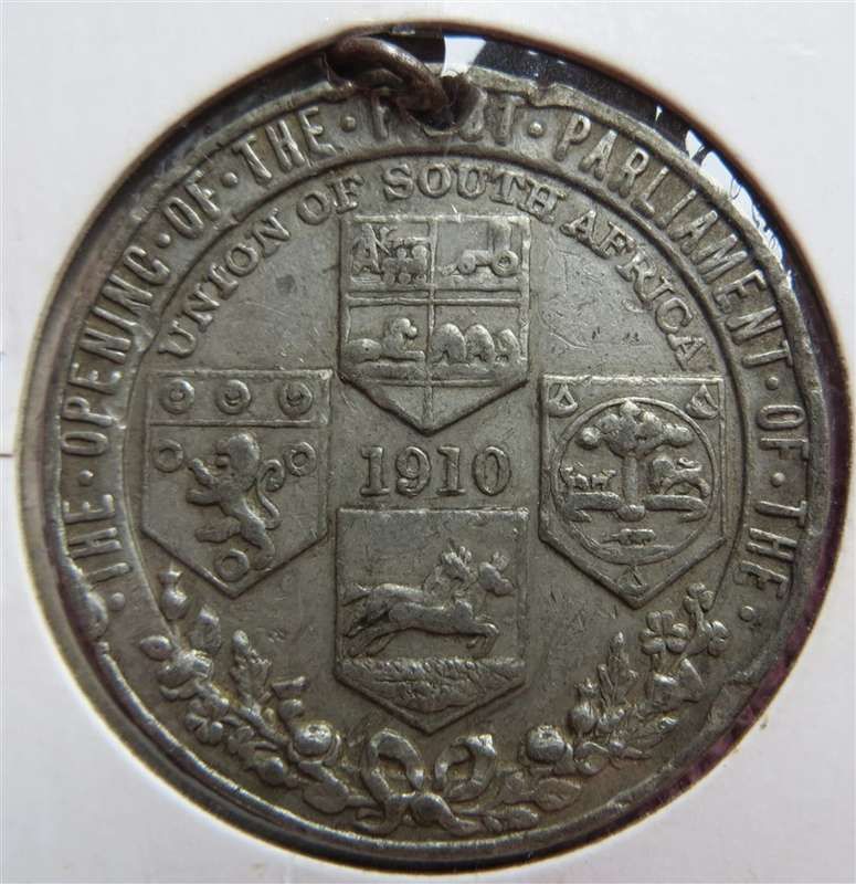 1910 SA Union Opening of Parliament Medallion