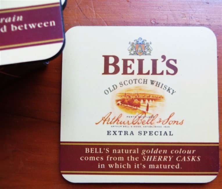 Bell's Whisky Coaster Set in Box - 7 x Coasters