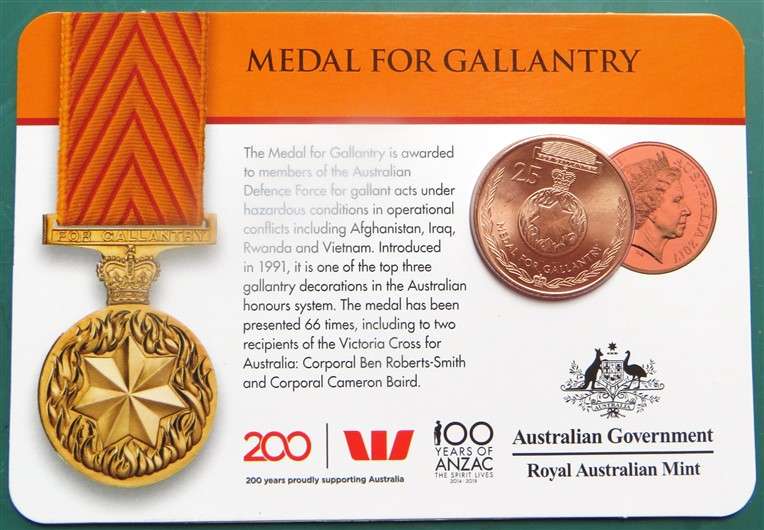 2017 Royal Australian Mint - Medal for Gallantry UNC Commemorative Coin
