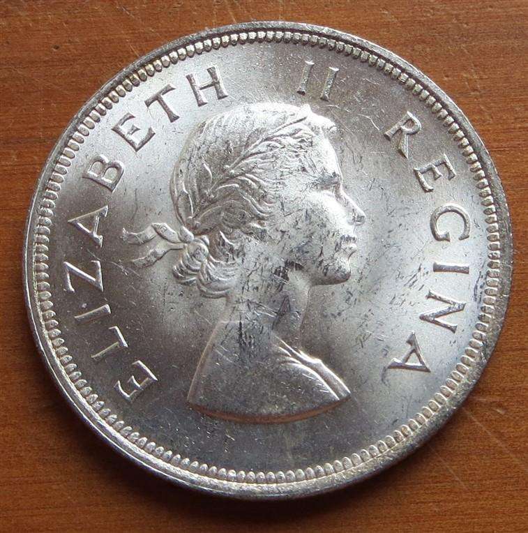 1955 SA Union 2/6 Shillings Halfcrown Silver - Condition