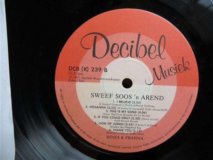 Vintage LP  -Sweef Soos n Arend - Innes & Franna