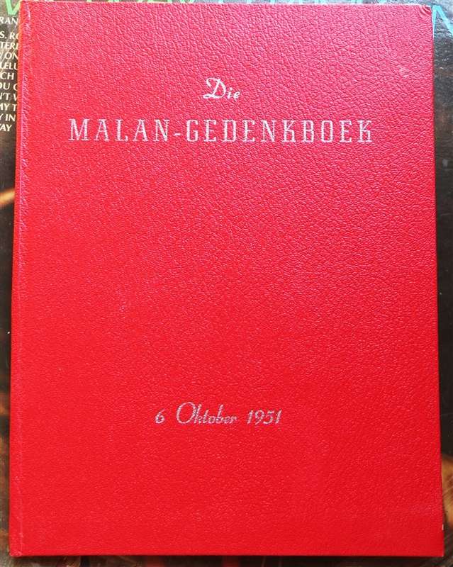 Malan Gedenkboek - 1951 - Jacques Malan
