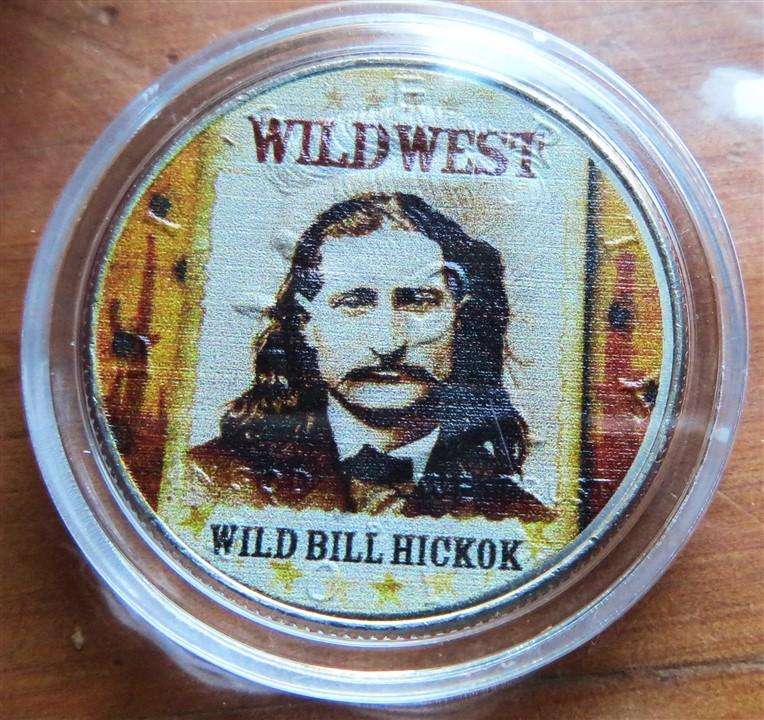 USA Half Dollar Wild West Series - Colorised Wild Bill Hickok + Certificate