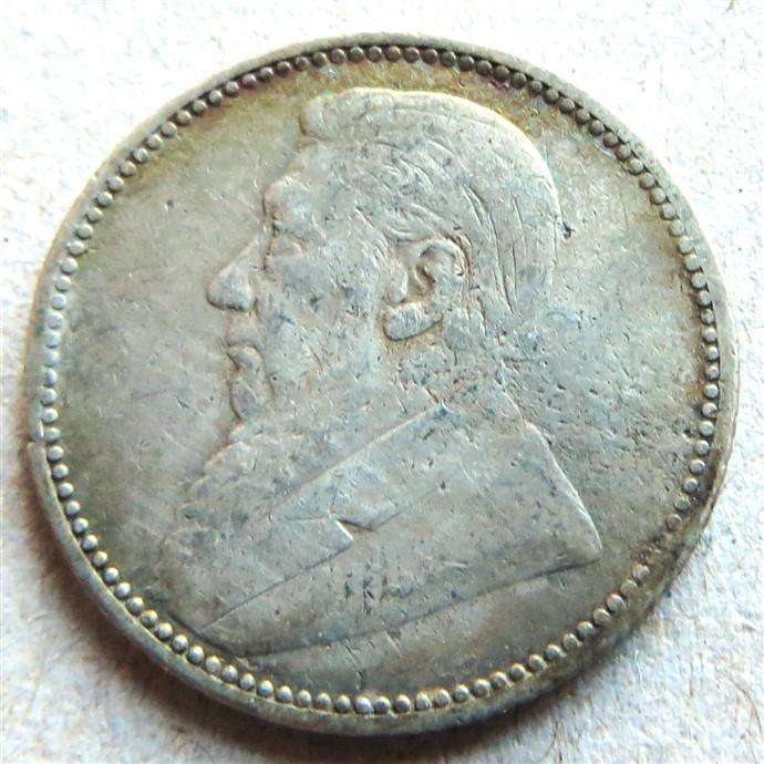 1896 ZAR 6d Sixpence - Silver 92.5%