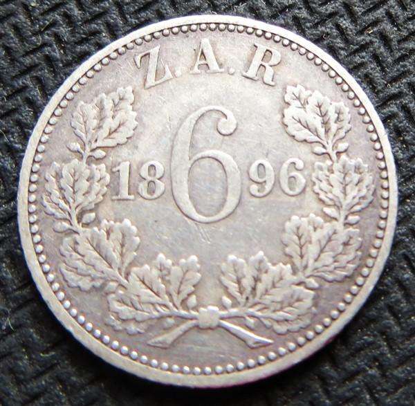 1897 ZAR 6d Sixpence - 0.925 Silver
