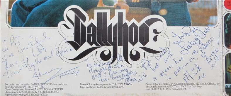 Ballyhoo - Signed by Band with messages - Vintage LP - VG