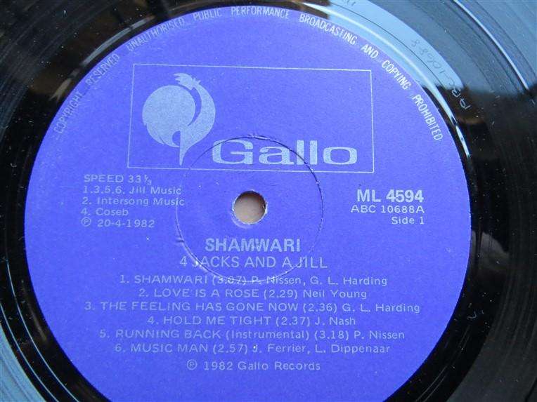 4 Jacks & a Jill - Shamwari - Vintage Vinyl LP - VG