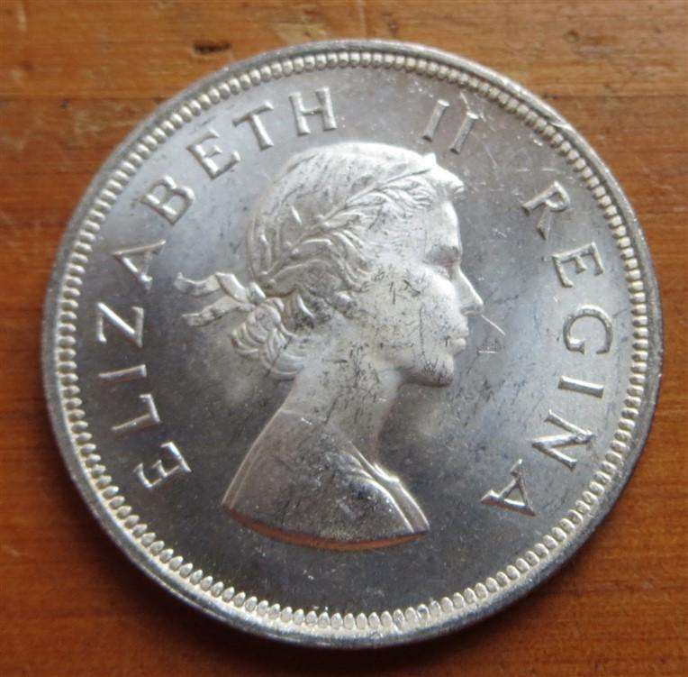 1955 SA Union 2/6 Shillings Halfcrown Silver - Condition