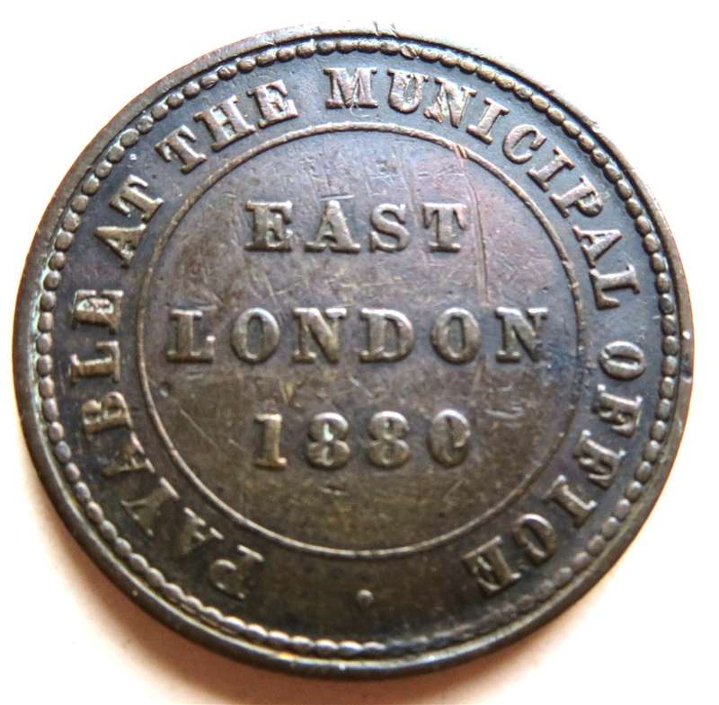 1880 East London Ferry Token 1d