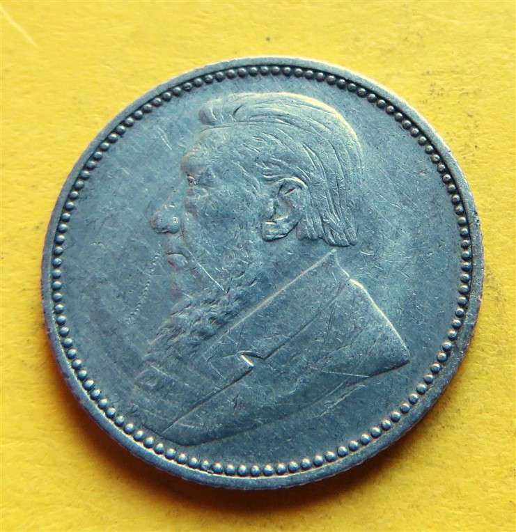 1897 ZAR 0.925 Silver 6d Six Pence Coin