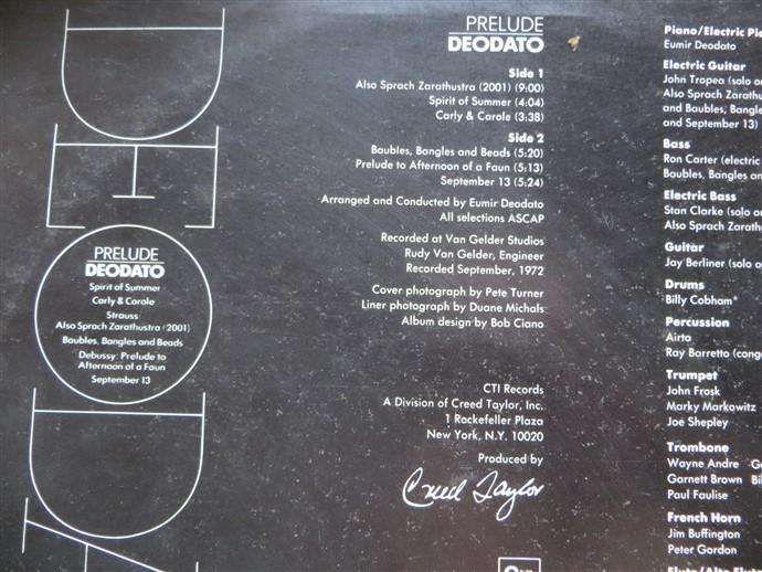 Vintage LP - Deodata - Prelude