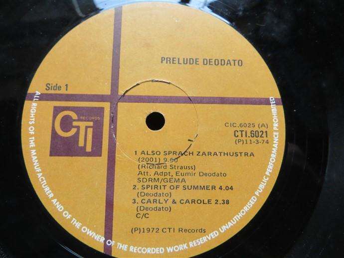 Vintage LP - Deodata - Prelude