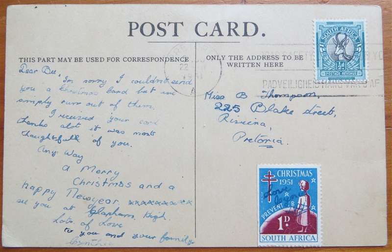Union Castle Line Postcard with Cinderella - Athlone Castle