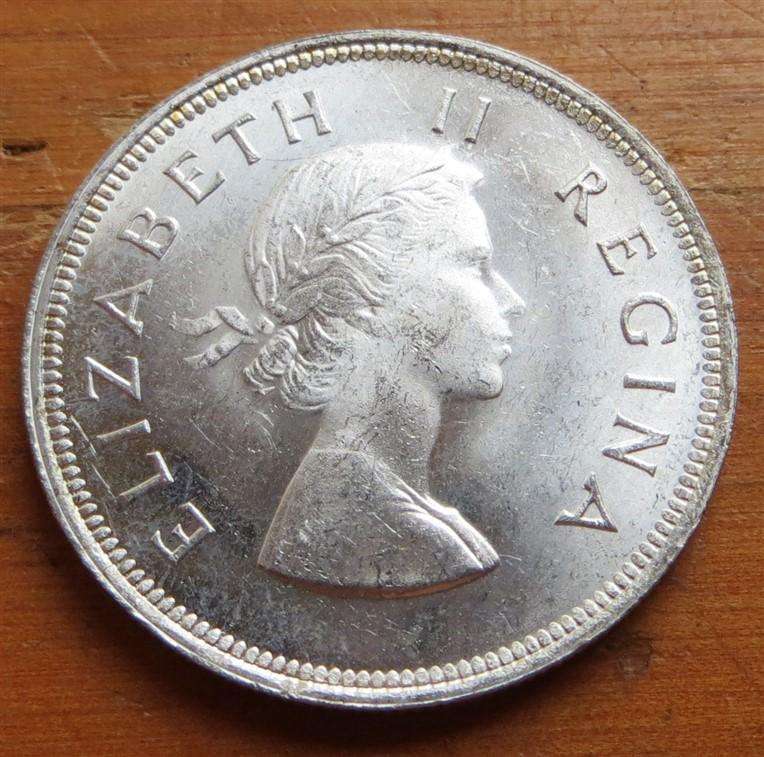 1955 SA Union 2/6 Shillings Halfcrown Silver - Condition