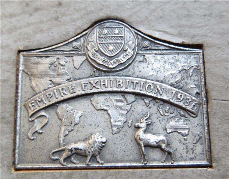 1936 Empire Exhibition Rectangular Medallion - Scarce - Unknown Metal