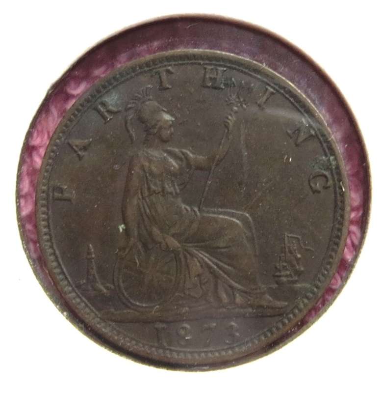 1874 GB Victoria Farthing - Young Head