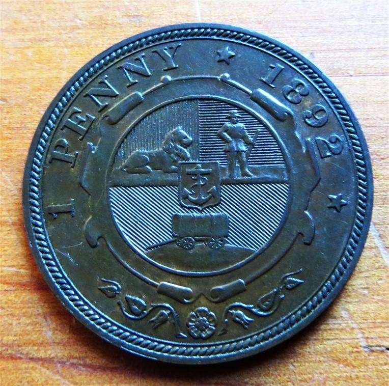 1892 ZAR Penny 1d - See Details