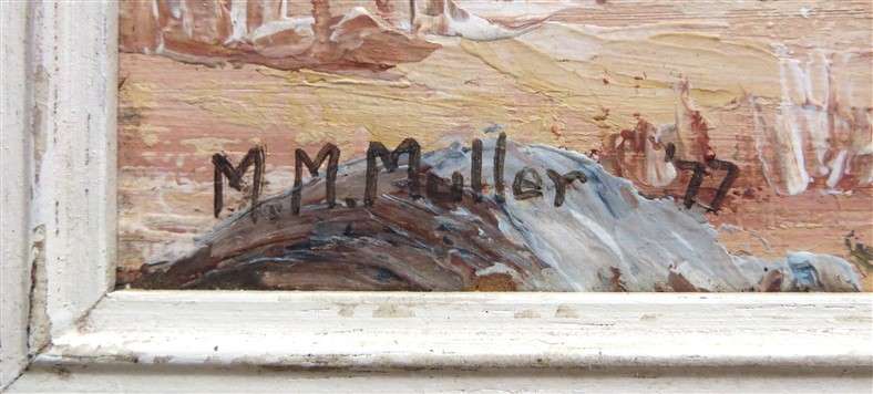 Original M.M Muller - Framed Oil Painting