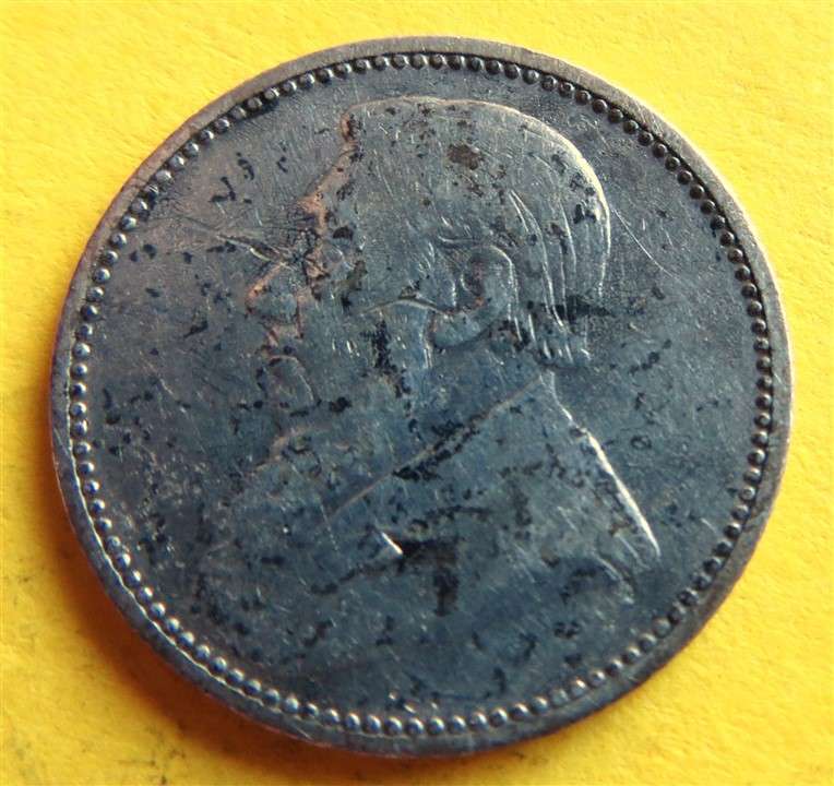1896 ZAR 0.925 Silver 6d Six Pence Coin