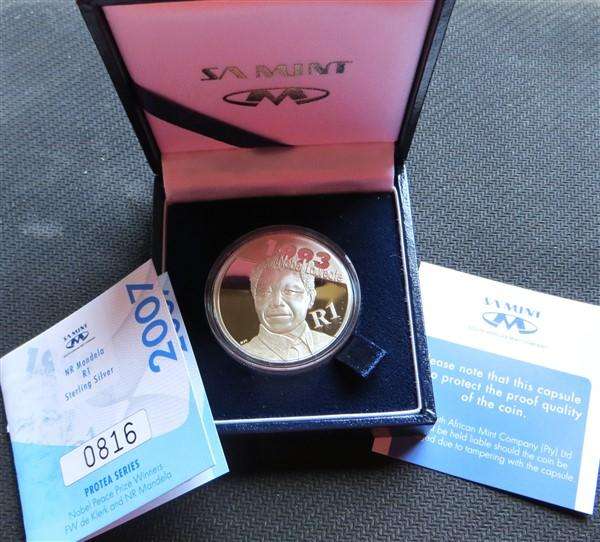 2007 Nelson Mandela Protea Silver Proof R1