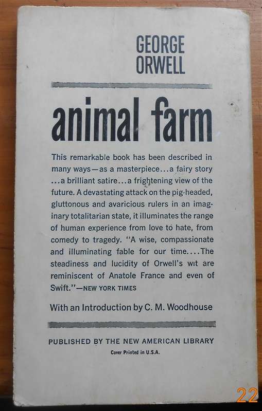 animal farm - George Orwell 1962 Softcover